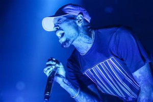 FILE - In this Friday, Dec. 18, 2015 file photo, Chris Brown performs at the Hollywood Palladium in Los Angeles. Las Vegas police are investigating an allegation of battery against R&B singer Chris Brown. Lt. Jeff Goodwin said authorities received a call Saturday, Jan. 2, 2016, about the alleged battery at the Palms Casino Resort. (Photo by Rich Fury/Invision/AP, File)